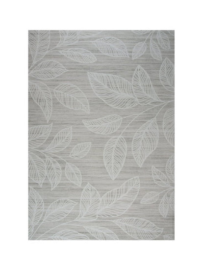 7' X 10' Beige and Ivory Floral Distressed Area Rug