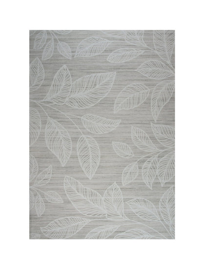 8' X 11' Beige and Ivory Floral Distressed Area Rug