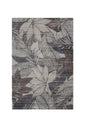 4' X 6' Gray and Brown Floral Distressed Area Rug