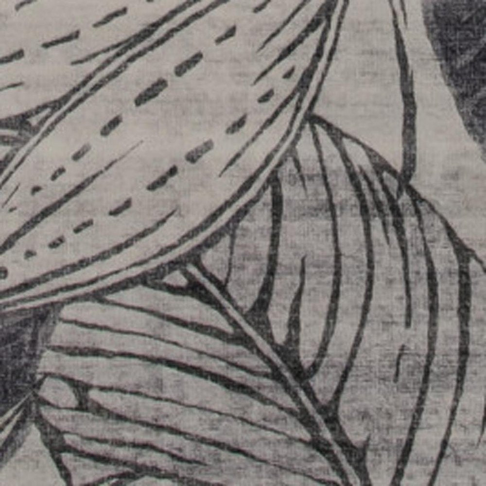 4' X 6' Gray and Brown Floral Distressed Area Rug