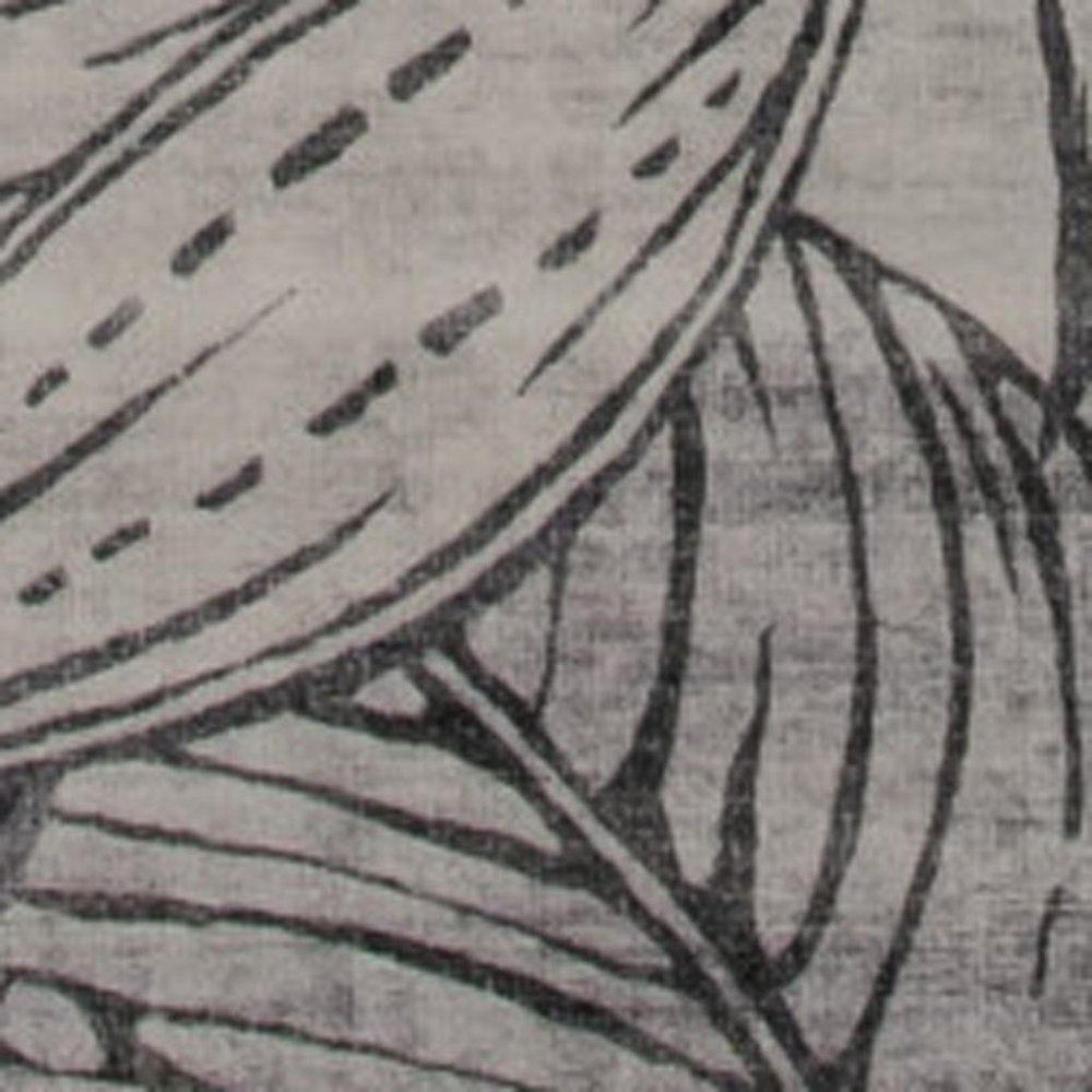 5' X 8' Gray and Brown Floral Distressed Area Rug