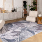 7' X 10' Gray and Brown Floral Distressed Area Rug