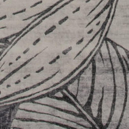 7' X 10' Gray and Brown Floral Distressed Area Rug