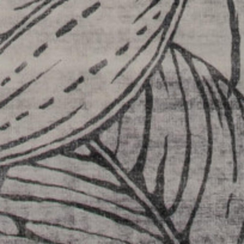 8' X 11' Gray and Brown Floral Distressed Area Rug