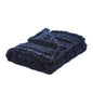 70" X 50" Navy Blue Knitted Polyester Throw Blanket