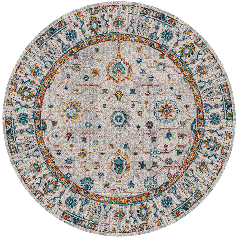 2' X 3' Gray Rust And Blue Area Rug