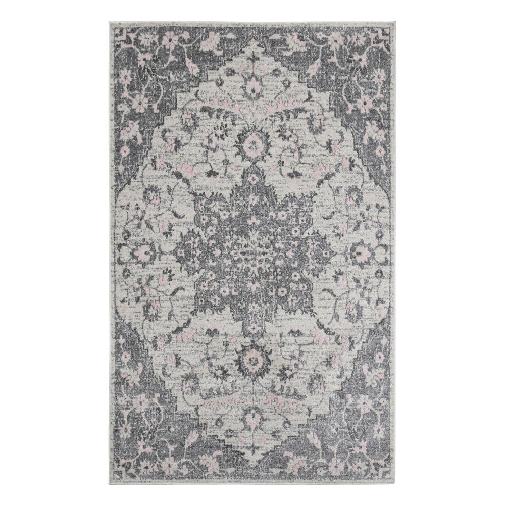 2' X 3' Gray And Dark Gray Area Rug