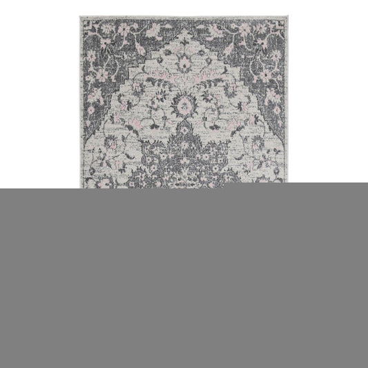 2' X 3' Gray And Dark Gray Area Rug
