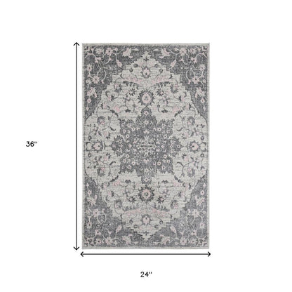 8' X 8' Gray And Dark Gray Area Rug