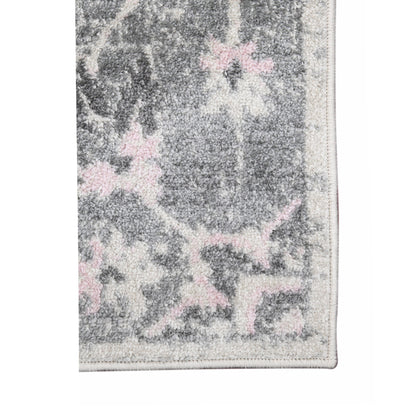 2' x 3' Gray Medallion Power Loom Area Rug