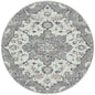 2' x 3' Gray Medallion Power Loom Area Rug