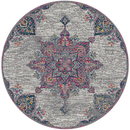 2' X 3' Pink Gray And Blue Area Rug