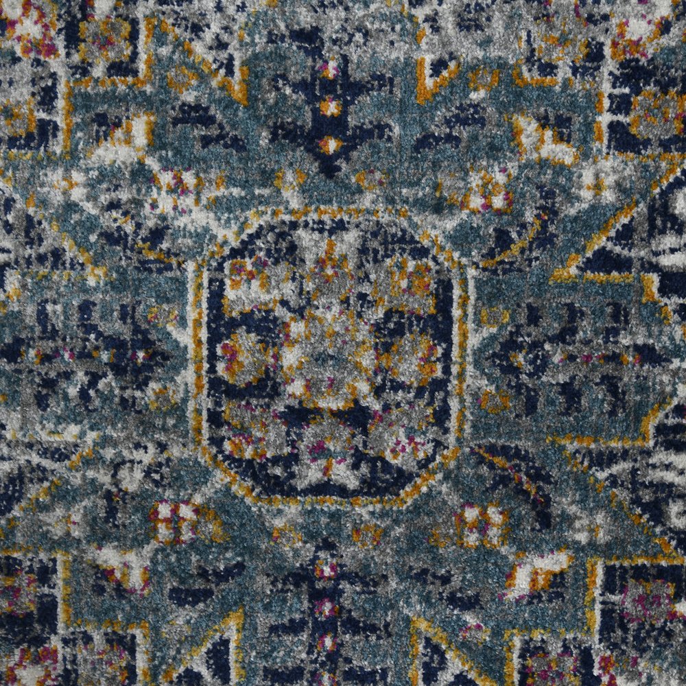 2' X 3' Gray Blue And Brown Area Rug