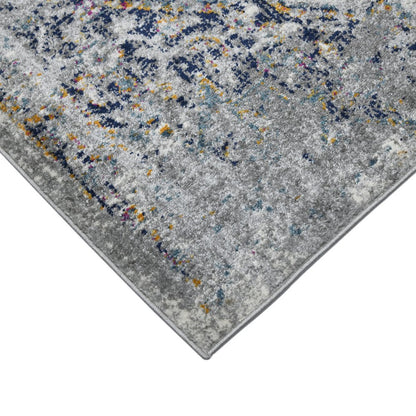 2' X 3' Gray Blue And Brown Area Rug