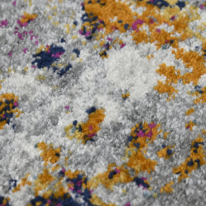 2' X 3' Blue Gray And Purple Area Rug