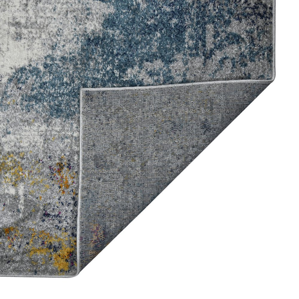 2' X 3' Blue Gray And Purple Area Rug