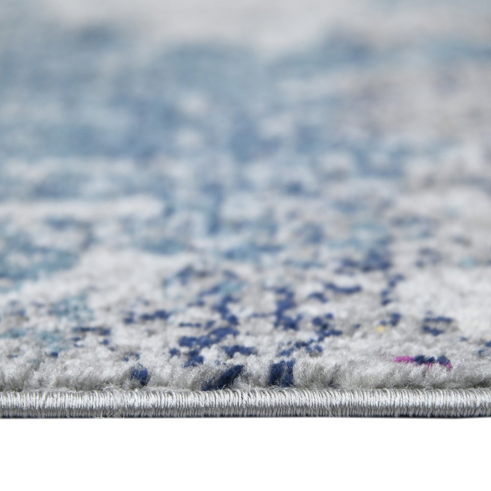 2' X 3' Blue Gray And Purple Area Rug
