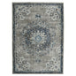 5' X 7' Teal Gray And Ivory Area Rug