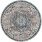 2' x 3' Teal Blue Medallion Power Loom Area Rug