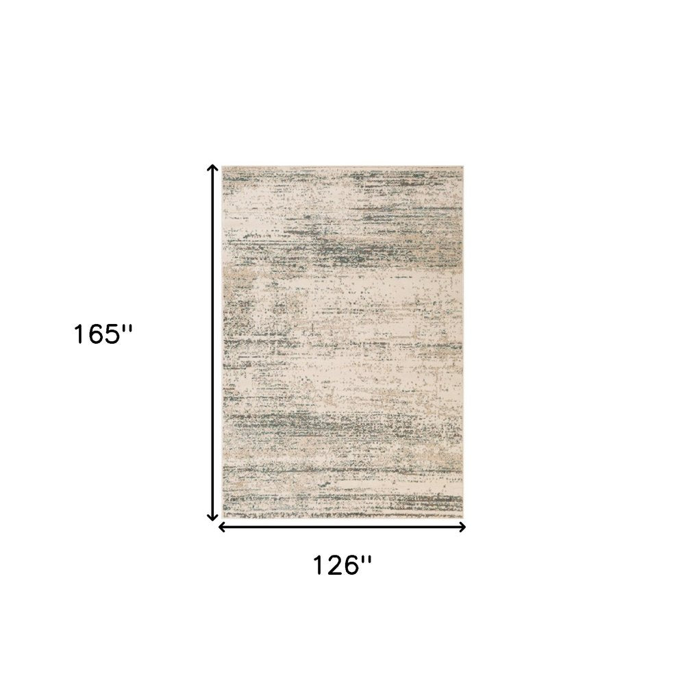 10' X 14' Ivory And Gray Abstract Area Rug