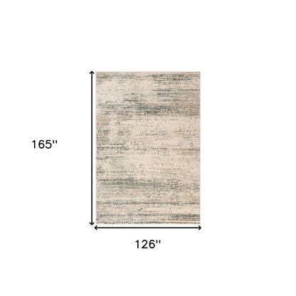 10' X 14' Ivory And Gray Abstract Area Rug