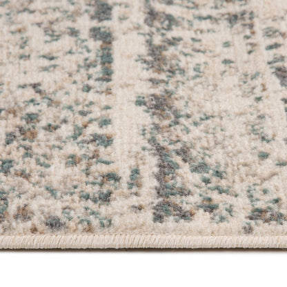 10' X 14' Ivory And Gray Abstract Area Rug