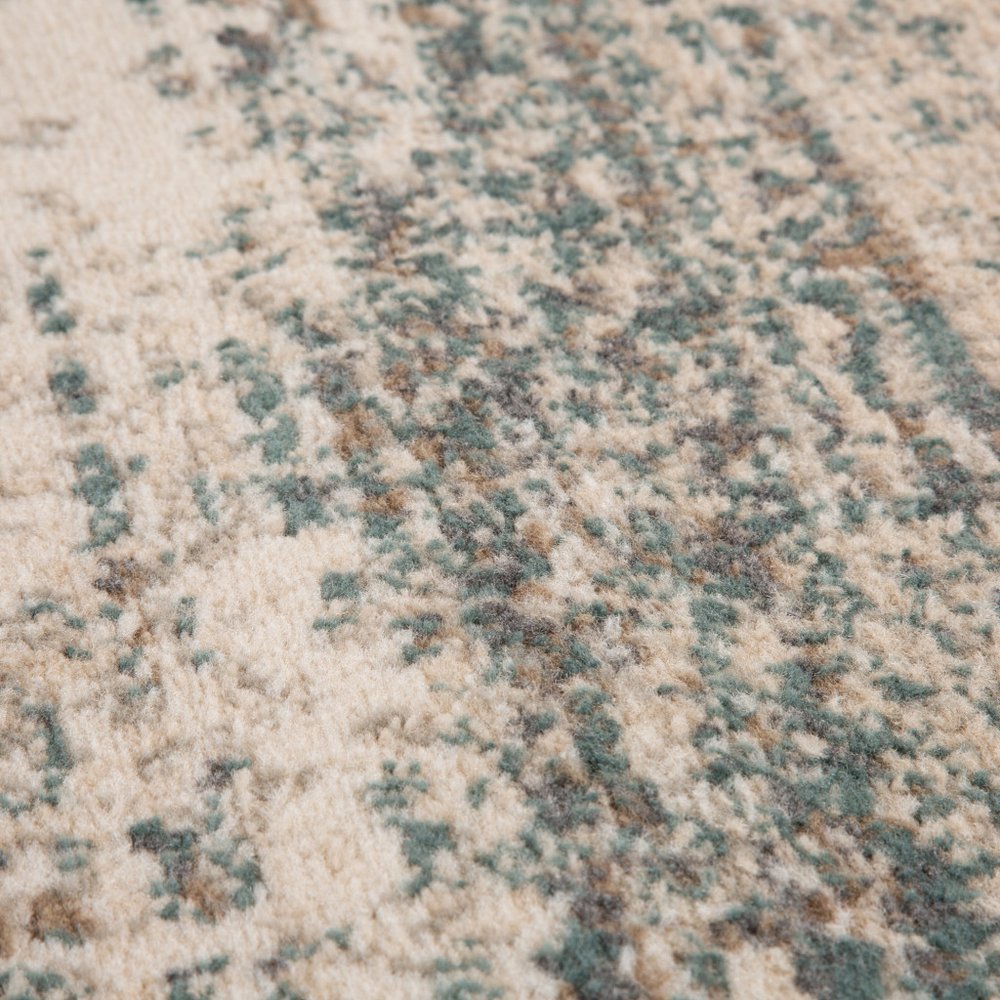 8' X 10' Ivory And Gray Abstract Area Rug