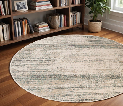 10' X 14' Ivory And Gray Abstract Area Rug