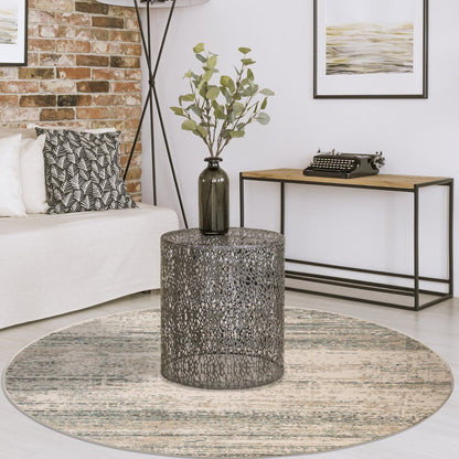 10' X 14' Ivory And Gray Abstract Area Rug