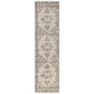 8' X 10' Gray and Light Beige Medallion Power Loom Area Rug