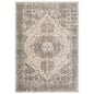 8' X 10' Gray and Light Beige Medallion Power Loom Area Rug