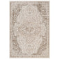 10' X 14' Cream And Brown Medallion Area Rug