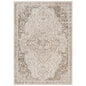 2' X 3' Cream And Brown Medallion Area Rug