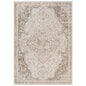 8' X 10' Gray and Light Cream Medallion Power Loom Area Rug