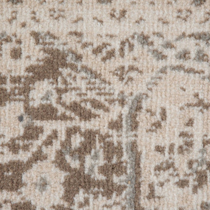 10' X 14' Cream And Brown Medallion Area Rug