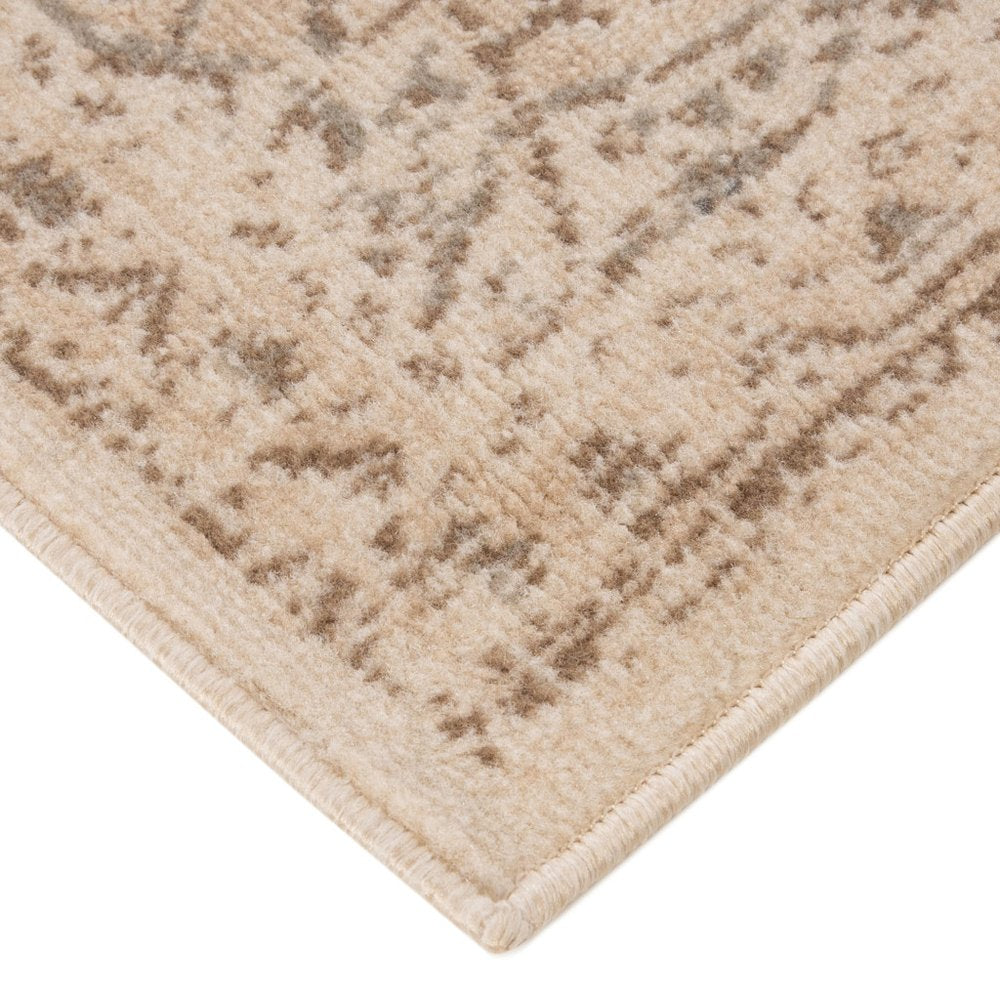 10' X 14' Cream And Brown Medallion Area Rug