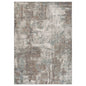 10' X 14' Ivory Brown And Green Abstract Area Rug