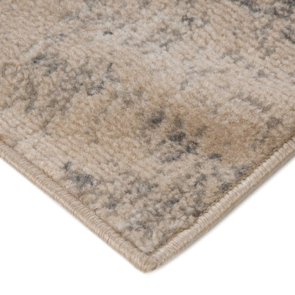 5' X 8' Gray And Sand Abstract Area Rug