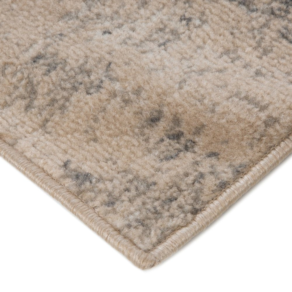 6' X 9' Gray And Sand Abstract Area Rug