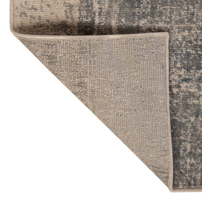 6' X 9' Gray And Sand Abstract Area Rug