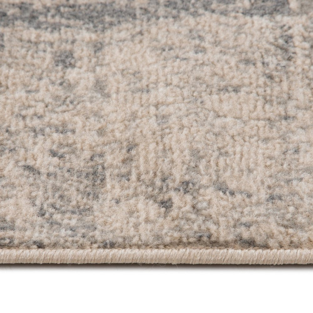 5' X 8' Gray And Sand Abstract Area Rug