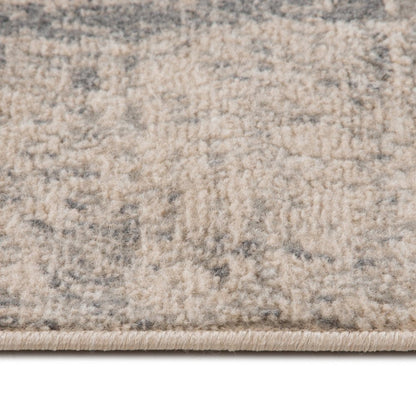 5' X 8' Gray And Sand Abstract Area Rug