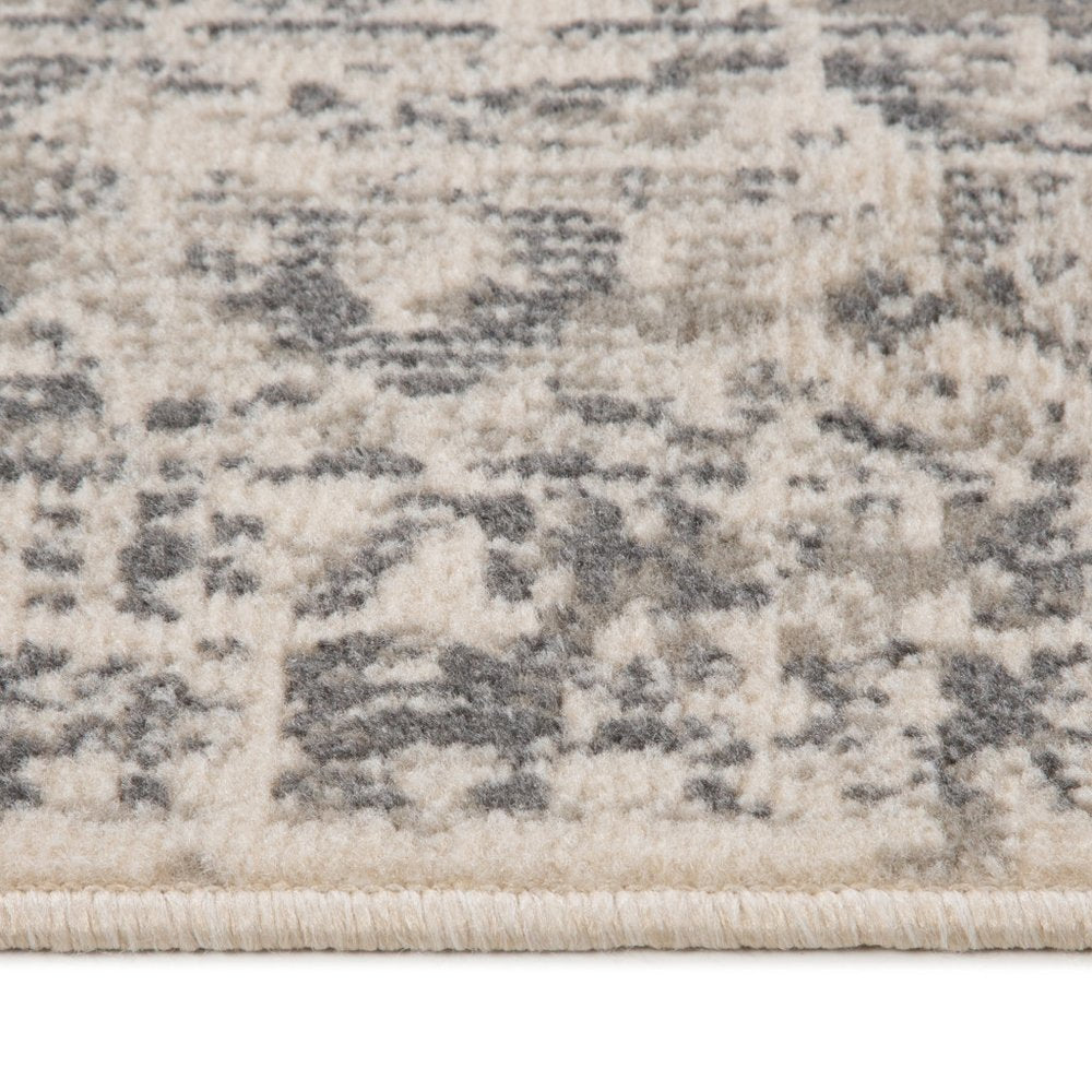 2' X 3' Gray And Ivory Medallion Area Rug