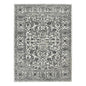 10' X 14' Ivory Light Gray And Dark Gray Floral Area Rug