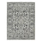 10' X 14' Ivory Gray And Dark Gray Floral Area Rug
