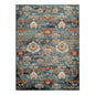 2' X 3' Teal Rust and Orange Oriental Power Loom Area Rug