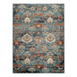 5' X 8' Ivory Rust And Teal Oriental Area Rug
