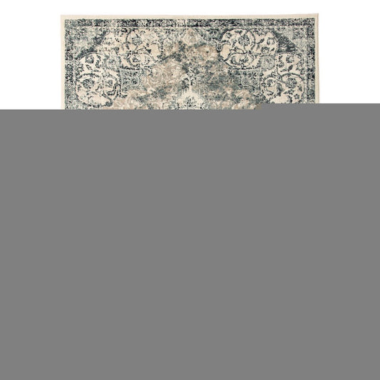 2' X 3' Charcoal and Gray Medallion Power Loom Area Rug
