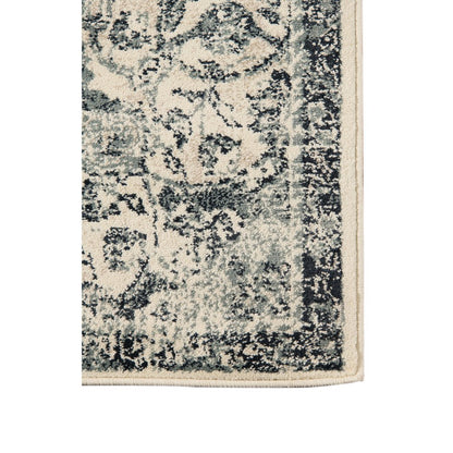 5' X 8' Charcoal and Gray Medallion Power Loom Area Rug