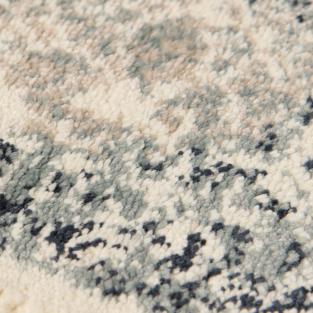 2' X 3' Charcoal and Gray Medallion Power Loom Area Rug